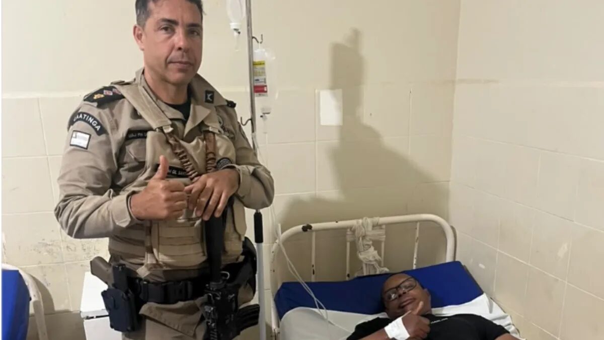 Major da PMBA salva sargento durante ataque de abelhas no Rio São Francisco