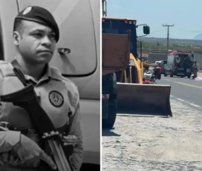 Soldado da PM baiana morre em batida com retroescavadeira