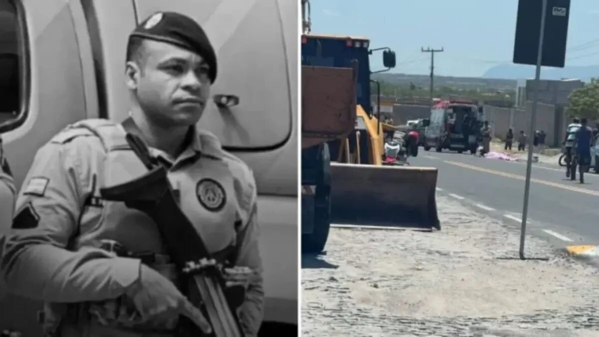 Policial militar morre em acidente com retroescavadeira em Cansanção